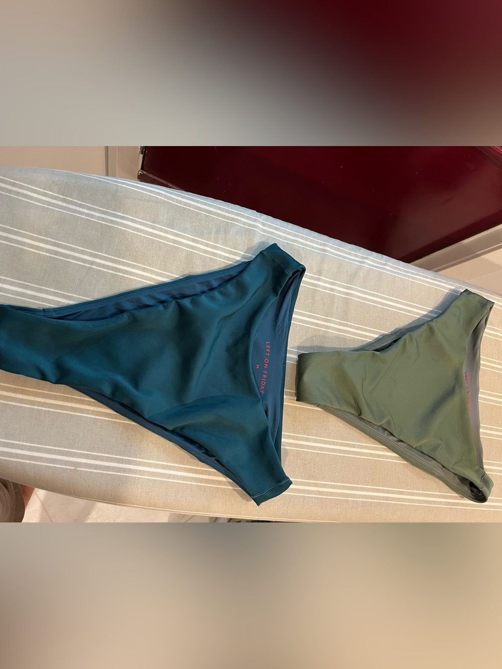 Set of 2 Throwback Bikini Bottoms - Teal & Agave